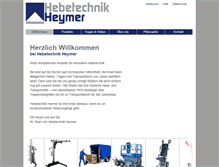 Tablet Screenshot of hebetechnik-heymer.de